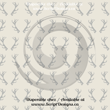 Deers in Greys - Patterned HTV (12 Designs) - ScriptDesigns - 8