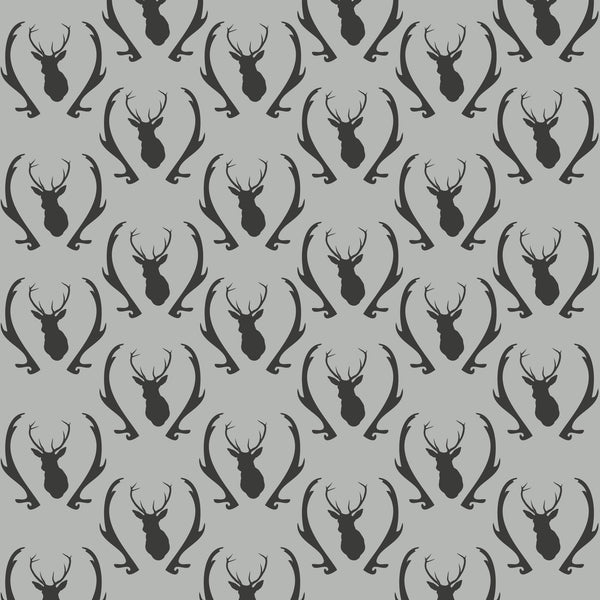 Deers in Greys - Patterned HTV (12 Designs) - ScriptDesigns - 12