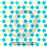 Teal Blue Elephants - Patterned Adhesive Vinyl  (12 Designs) - ScriptDesigns - 12