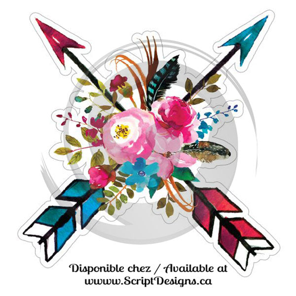 Décalcomanies Fleurs Aquarelles (HTV / Iron On) - Boho Chic (2 modèles disponibles)
