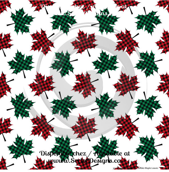 Buffalo Plaid Cutouts - Patterned Adhesive Vinyl (10 Different designs available)