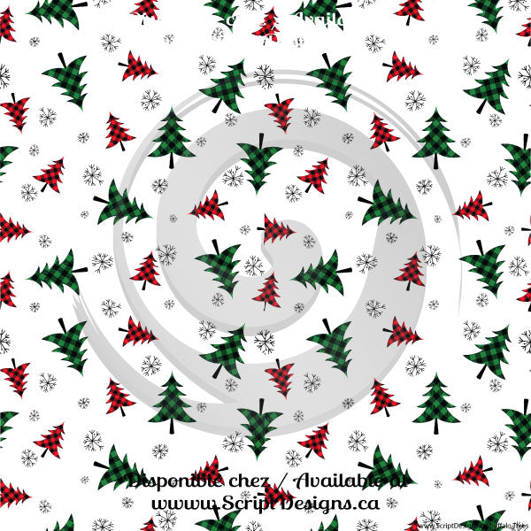 Buffalo Plaid Cutouts - Patterned Adhesive Vinyl (10 Different designs available)