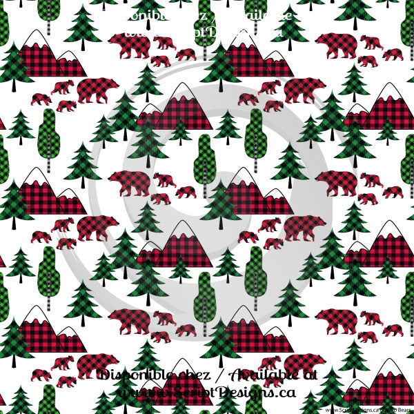 Buffalo Plaid Cutouts - Patterned Adhesive Vinyl (10 Different designs available)