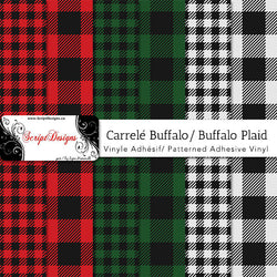 Buffalo Plaid - Vinyle adhésif à motifs (8 modèles différents disponibles) 