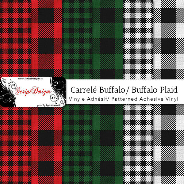 Buffalo Plaid - Vinyle adhésif à motifs (8 modèles différents disponibles) 