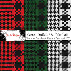 Buffalo Plaid - HTV à motifs (9 modèles différents disponibles)