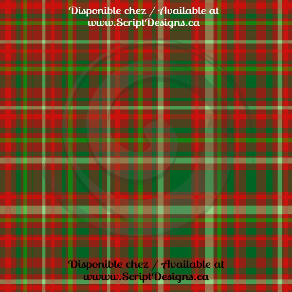 Christmas Plaids - Patterned HTV (12 Designs) - ScriptDesigns - 3