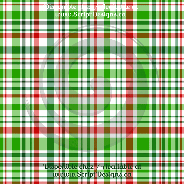 Christmas Plaids - Patterned HTV (12 Designs) - ScriptDesigns - 8