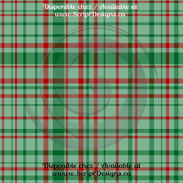 Christmas Plaids - Patterned HTV (12 Designs) - ScriptDesigns - 9