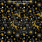 Christmas in Gold - Patterned HTV (26 different designs available)