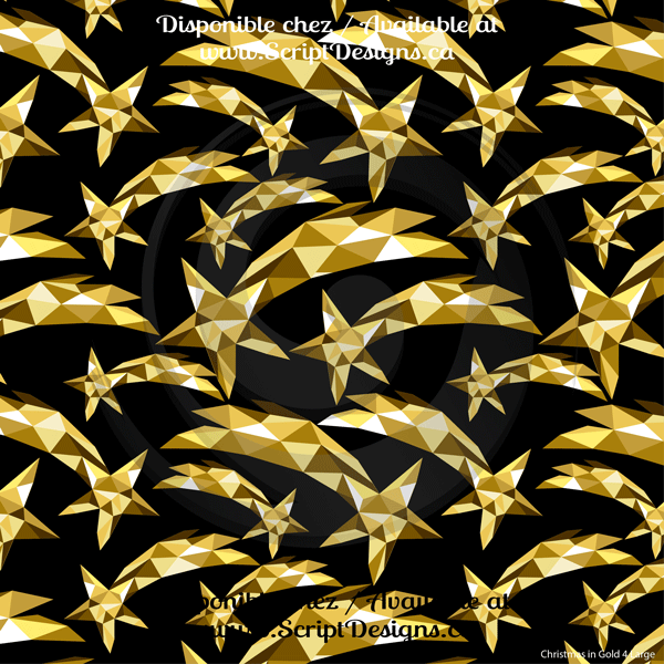 Christmas in Gold - Patterned HTV (26 different designs available)