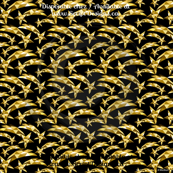 Christmas in Gold - Patterned HTV (26 different designs available)