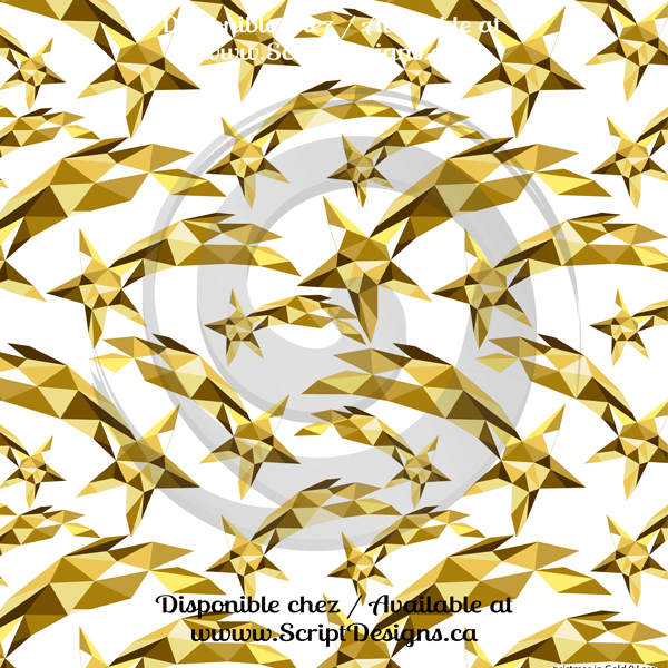 Christmas in Gold - Patterned HTV (26 different designs available)