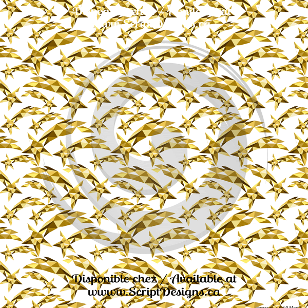 Christmas in Gold - Patterned HTV (26 different designs available)