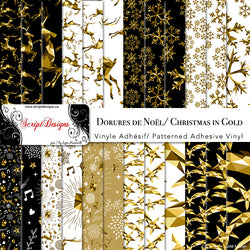 Noël en or - Vinyle adhésif à motifs (26 modèles différents disponibles) 