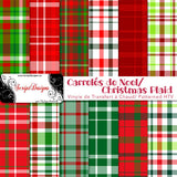 Christmas Plaids - Patterned HTV (12 Different designs available)