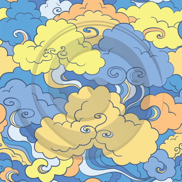 Colourful Clouds - Patterned HTV (4 Designs) - ScriptDesigns - 1