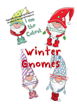Gnomes d'hiver - Décalcomanies HTV