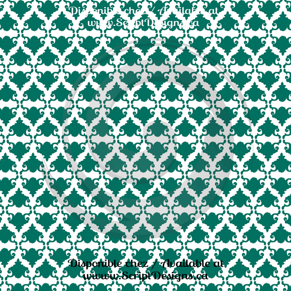 Damask - Patterned Adhesive Vinyl (30 Different designs available)