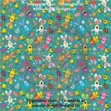 Funky Bunnies  - Patterned Adhesive Vinyl (4 Different Designs)