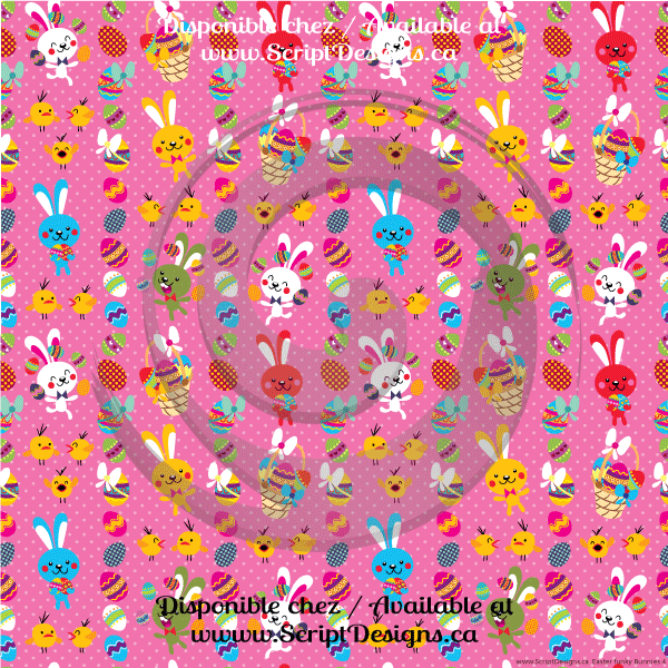 Funky Bunnies - Patterned HTV (4 Different designs available)