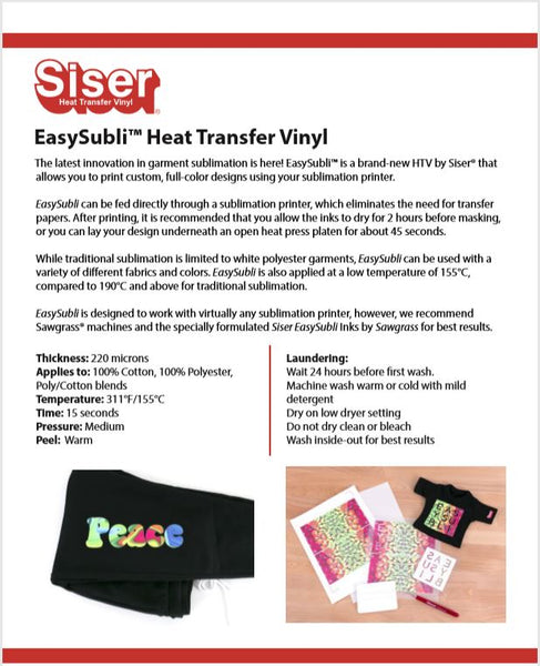 Vinyle de transfert thermique EasySubli™