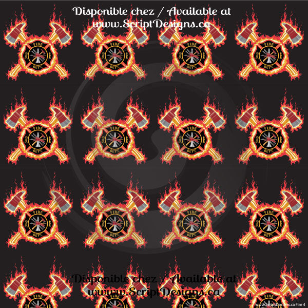 Fire - Patterned HTV (10 different designs available)