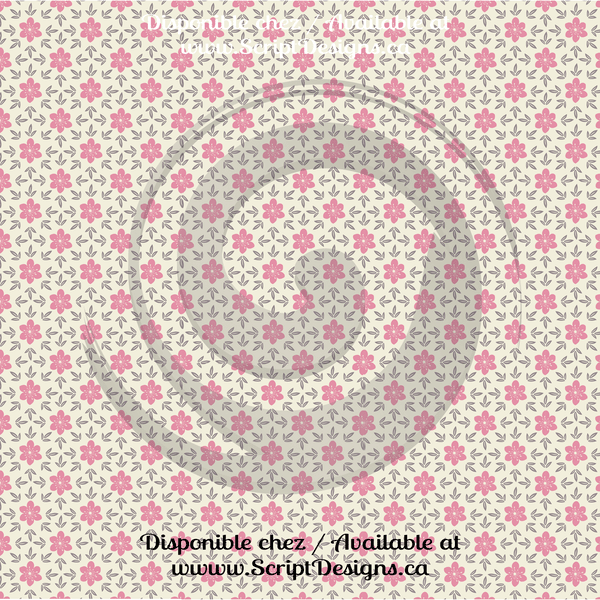Floral Pink Petite - Patterned HTV (12 Designs) - ScriptDesigns - 7
