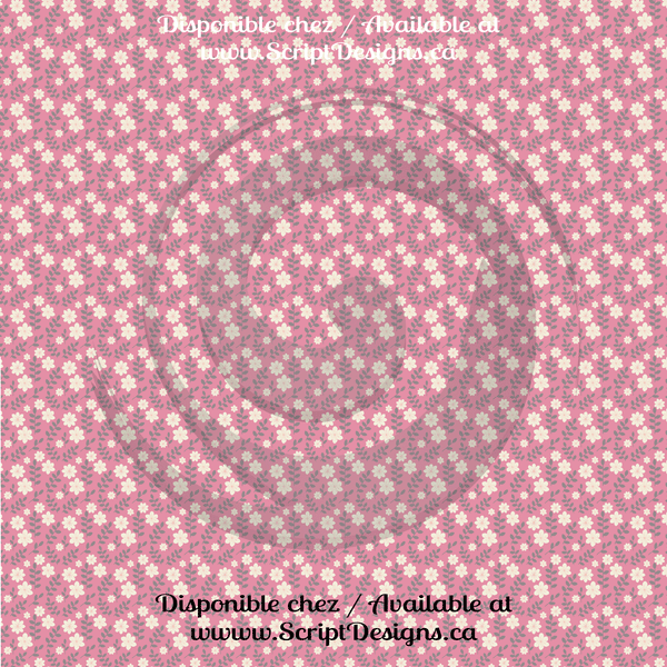 Floral Pink Petite - Patterned Adhesive Vinyl  (12 Designs) - ScriptDesigns - 9