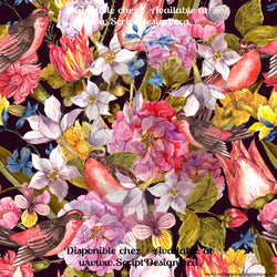 Fond floral - Vinyle adhésif à motifs (10 modèles différents disponibles)