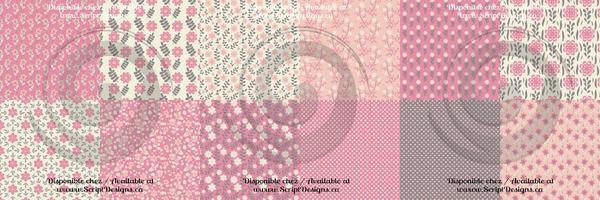 Floral Pink - Patterned HTV (12 Designs) - ScriptDesigns - 13