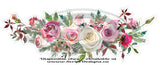 Watercolour Flowers (HTV / Iron On) - Frosted Roses Collection (4 models available)