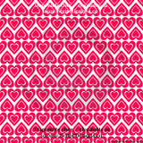 Fushia Hearts - Patterned HTV (10 different designs available)