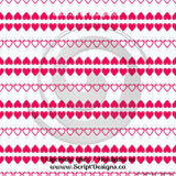 Fushia Hearts - Patterned HTV (10 different designs available)