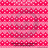 Fushia Hearts - Patterned HTV (10 different designs available)