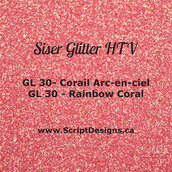 GL-30 Corail arc-en-ciel - Siser Glitter HTV