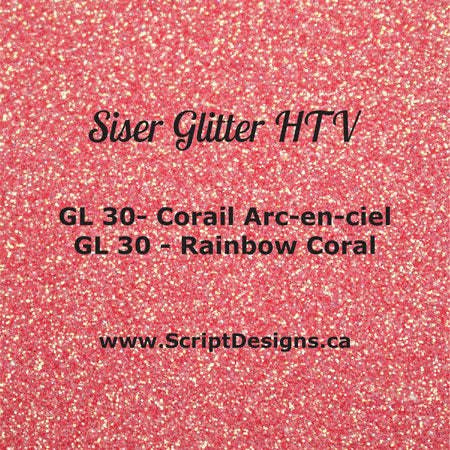 GL-30 Rainbow Coral - Siser Glitter HTV