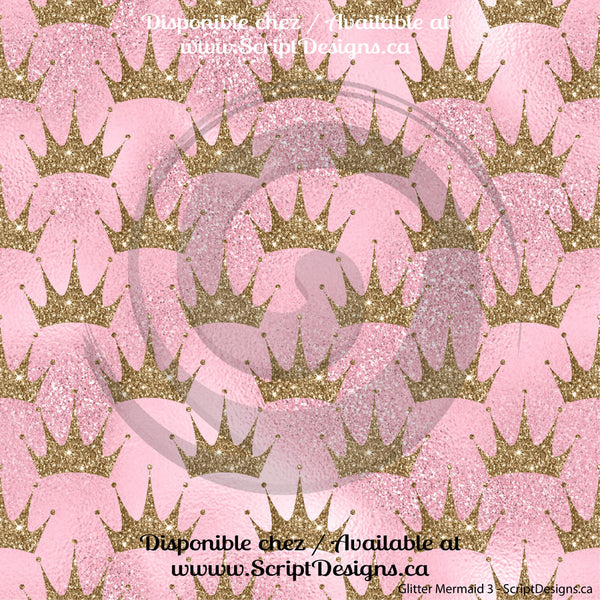 Glitter Mermaid - Patterned Adhesive Vinyl (19 Different designs available)