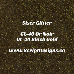 GL-40 Or Noir - Siser Glitter HTV