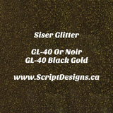 GL-40 Or Noir - Siser Glitter HTV