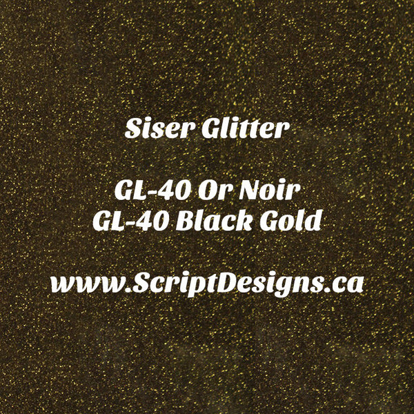 GL-40 Or Noir - Siser Glitter HTV