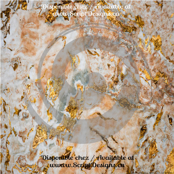 Golden Marble  - Patterned Adhesive Vinyl (8 Different designs available)
