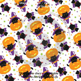 Halloween (Kitty) - Patterned Adhesive Vinyl (12 Different designs available)