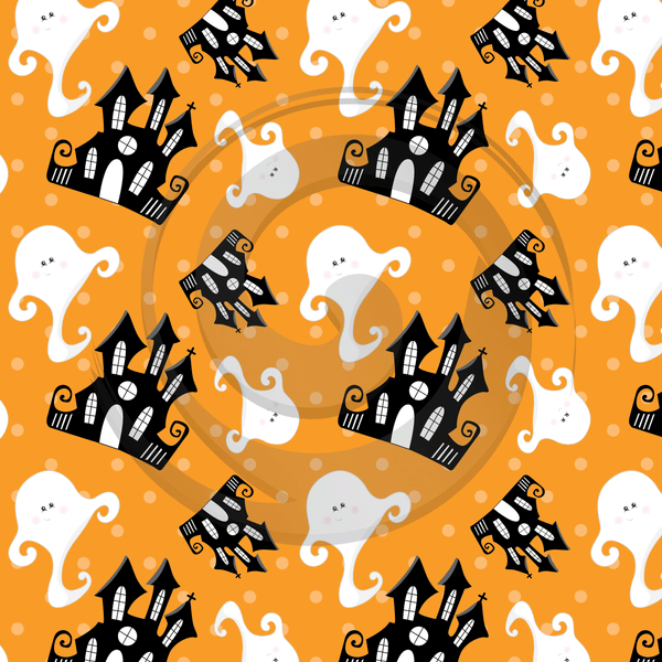 Halloween Ghosts and Bats - Patterned Adhesive Vinyl (10 Designs) - ScriptDesigns - 3
