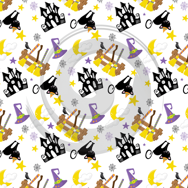 Halloween Ghosts and Bats - Patterned Adhesive Vinyl (10 Designs) - ScriptDesigns - 10