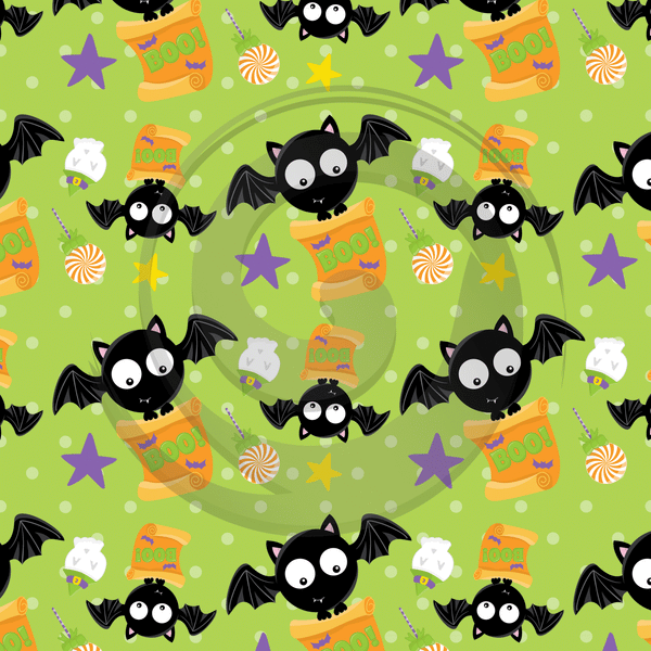 Halloween Ghosts and Bats - Patterned Adhesive Vinyl (10 Designs) - ScriptDesigns - 6
