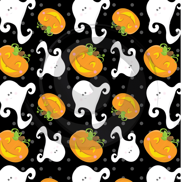 Halloween Ghosts and Bats - Patterned Adhesive Vinyl (10 Designs) - ScriptDesigns - 5