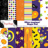 Halloween (Magic Owls) - Patterned Adhesive Vinyl (12 Different designs available)