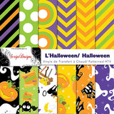 Halloween (Ghosts and Bats) - Patterned HTV (12 Different designs available)