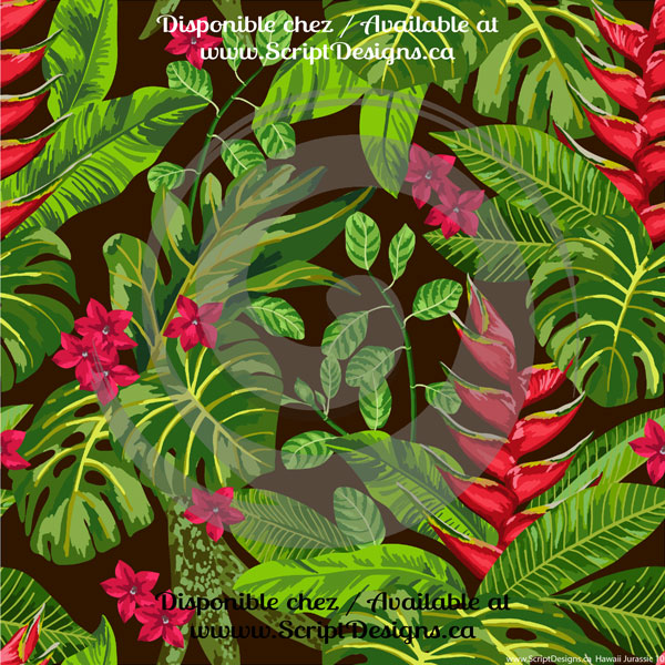 Hawaii Tropical / Jurassic - Patterned HTV (14 Different designs available)